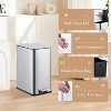 2.64 Gal/10L Slim Bathroom Trash Can, Stainless Steel Step-On Garbage Bin with Soft-Close Lid & Removable Inner Bucket, Narrow Recycle Bin - 4 of 4