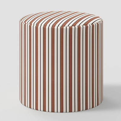 Drum Ottoman in Harvest Stripe Hearth Brown - Threshold™