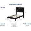 Velvet Bed Frame, Upholstered Platform Bed with Button Tufted Headboard & Under-Bed Storage Space, Sturdy Wooden Slats Support, No Box Spring Needed - 2 of 4