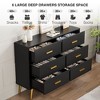 Nasitip 6 Drawer Dresser with Storage Space, Modern Wooden Dresser with Gold Handles and deep Drawers for Bedroom, Living Room and Entryway - 4 of 4
