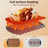 ZAFRO 7-Temp Food Warming Mat, 250W Low Energy Consumption (104°F-212°F), 6H Timer & Child Lock, Ultra-Thin Roll-Up Buffet Hot Plate,Grey - 4 of 4