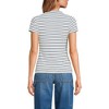 Lands' End Women's Drapey Rib Fitted Short Sleeve Mini T-Shirt - 2 of 4