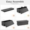 CAVINAS 24/35 Gal Storage Ottoman with Lift-Up Lid,Cozy Storage Ottoman,Linen Fabric Entryway Bench,Foldable Ottoman with 660lbs Capacity - 2 of 4