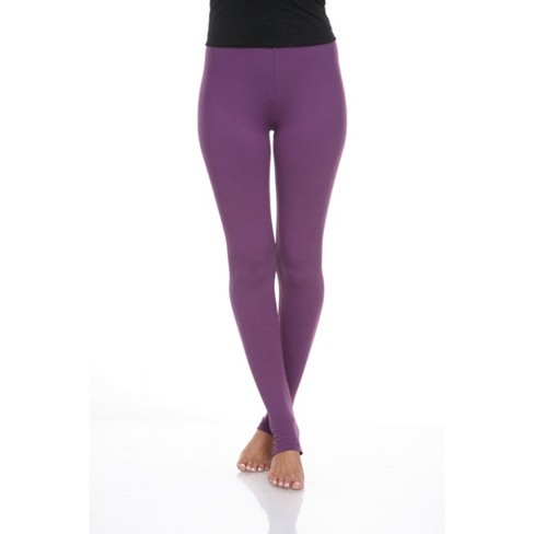 Women's Super Soft Solid Leggings Purple Small - White Mark