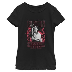Girls Stranger Things Red Eleven Art Collage T Shirt - 1 of 4