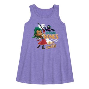 - Santiago of The Sea - Bonnie Bones Swabs Graphic Sleeveless Aline Dress - 1 of 3