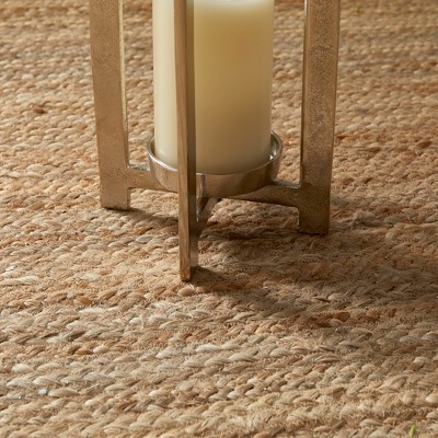 Silver Aluminum and Glass Hanging Tabletop Lantern