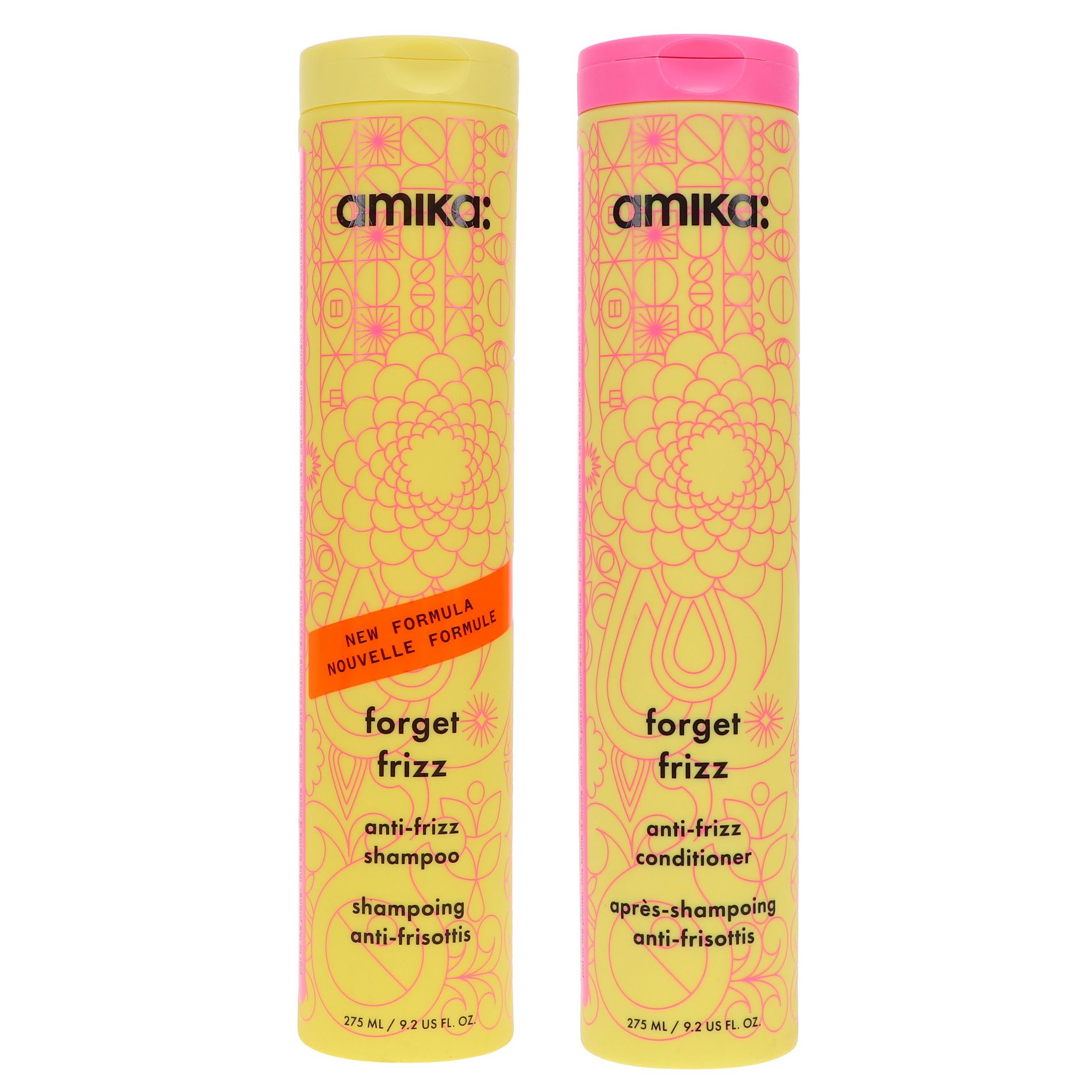 Amika Forget Frizz Anti-Frizz Shampoo 9.2 oz & Conditioner 9.2 oz Combo Pack