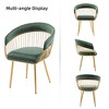 DYHOME Modern Mid Century Dining Chair, Upholstered Velvet Dining Room Chairs with Metal Legs for Makeup/Living Room (Set of 6) - 4 of 4