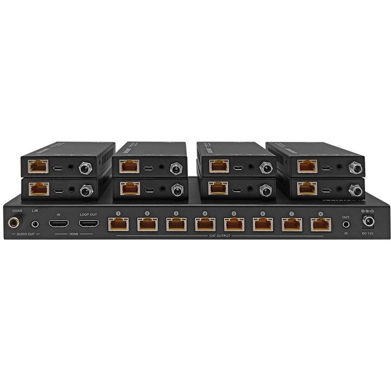 Monoprice Blackbird 4K HDMI 2.0 1x8 Splitter Extender Complete Solution Kit-- 18Gbps, HDR, 4K@60Hz, YCbCr 4:4:4, HDCP 2.2, Cat6/6a/7 with IR, Loop, 2 of 7