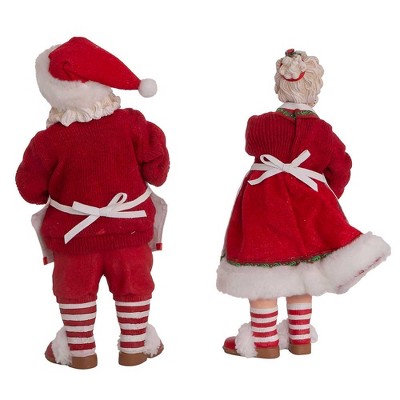 Festive Mr. and Mrs. Santa Claus Baking Figurines Set