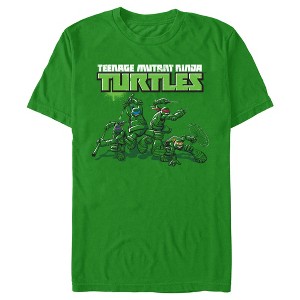 Men's Teenage Mutant Ninja Turtles Fight Scene Logo T-Shirt - 1 of 4