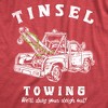 Mens Funny T Shirts Tinsel Towing Sarcastic Christmas Graphic Novelty Mechanic Tee For Men - Crazy Dog Men's T Shirt Gift For Christmas - 2 of 4