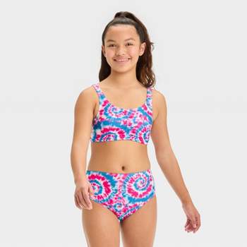 Girls' U.S of Love Tie-Dye Design Bikini Set - art class™