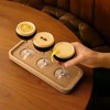 Final Touch Espresso Martini Flight Set - 4 Piece Tasting Collection with 3 Titanium-Reinforced Crystal Coupe Glasses & Handmade Cork Tray - 4.75 oz - 2 of 4