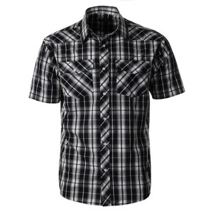 Gioberti Men's Western Cowboy Short Sleeve Shirt with Snap Buttons - 1 of 4