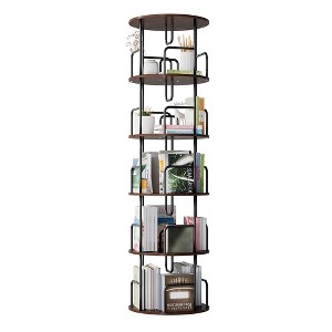 Racxily Rotating Bookshelf Tower 5 Tier, Spinning Bookcase, 360 BookShelf, Book Shelf Organizer for Bedroom, Living Room - 1 of 4