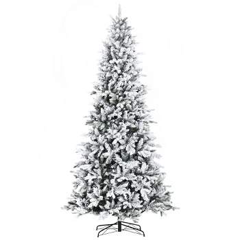 HOMCOM 7ft Artificial Christmas Tree Holiday Home Decoration Automatic Open Black Halloween Style