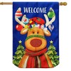 Briarwood Lane Christmas House Flag 40x28 For Outdoor Rudolf Burlap For Christmas House Flag - 2 of 4