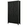 Kitchen Pantry Cabinet,  Storage Cabinet with 2 drawers and 3 Adjustable shelves, Standing Cabinet, Bathroom Cabinet - 2 of 4