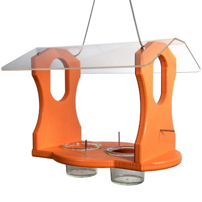 JCs Wildlife Ultimate Recycled Poly Oriole Bird Feeder Fruit and Jelly Buffet - Feed Oriole Jelly and Orange Halves - Fruit and Grape Jelly Feeder,