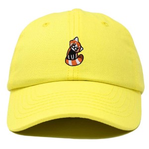 Dalix Red Panda Embroidered Cotton Dad Hat Cute Animal Adjustable Baseball Cap for Outdoor Style Womens - 1 of 4