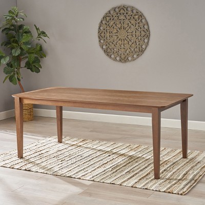 NicBex 76" Farmhouse  Rectangle Dining Table,Kitchen Table with Wood Tabletop and MDF Legs for 4 Seaters,Walnut
