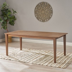 NicBex 76" Farmhouse  Rectangle Dining Table,Kitchen Table with Wood Tabletop and MDF Legs for 4 Seaters,Walnut - 1 of 4