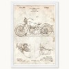 Wynwood Studio 15"x21" Harley 1928 Parchment Wall Art White Frame: Vertical Mixed Media Motorcycle Canvas - 3 of 3