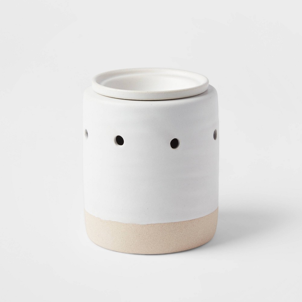 Collection 5.2  x 4.7  Stoneware and Matte Rustic Clay Wax Warmer - Ivory by Threshold