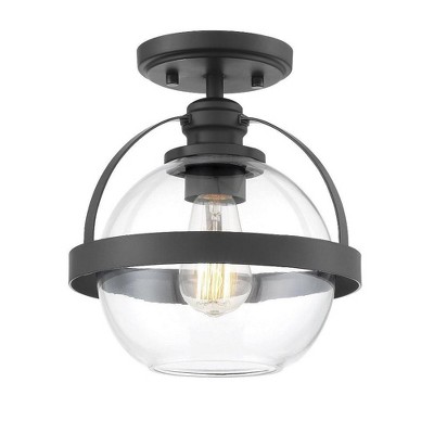 Savoy House Pendleton 1 - Light Semi-Flush Mount in  Matte Black
