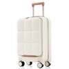 Whisen Luggage Sets 3 Piece, 20-inch with USB Port and front opening design, ABS Hard Shell Luggage with Spinner Wheels, Cup Holder - 4 of 4