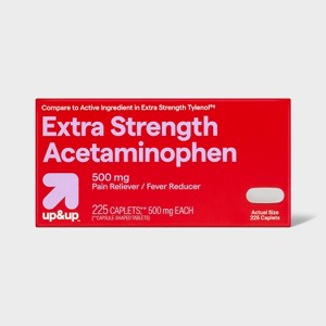 Acetaminophen Extra Strength Pain Reliever & Fever Reducer Caplets - up&up™ - 1 of 4