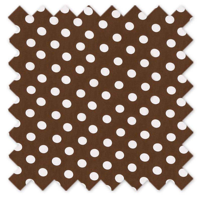 Bacati - Dots Chocolate Cotton Printed Single Window Curtain Panel, 4 of 5