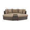 Modern Outdoor Sofa Set for 6 Pcs, Weather Resistant Frame Sofa, PE Wicker Separate Sofa with Cushions and Coffee Table-Coolbibila - 3 of 4