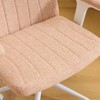 Karl Home | Chenille Swivel Chair With Adjustable Flip-Up Arms For Cross-Legged - 3 of 4