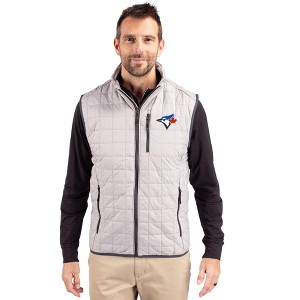 Toronto Blue Jays Cutter & Buck Rainier PrimaLoft® Mens Big and Tall Eco Insulated Full Zip Puffer Vest - 1 of 1