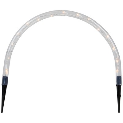 Set of Three White LED Christmas Arch Pathway Markers