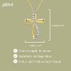 GILDED 1/4 CTTW  Natural Round-Cut Diamond Twist Cross Pendant-Necklace in 10KT Yellow Gold or 14KT Yellow Gold Plated Over Sterling Silver, 18" Chain - 4 of 4