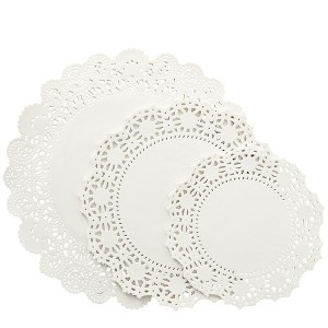 Juvale 150 Pack Round White Lace Paper Doilies Assorted Sizes for Crafts, Cake, Plates, Party Table, 6.5, 8.5, and 10.5 Inch - 1 of 4