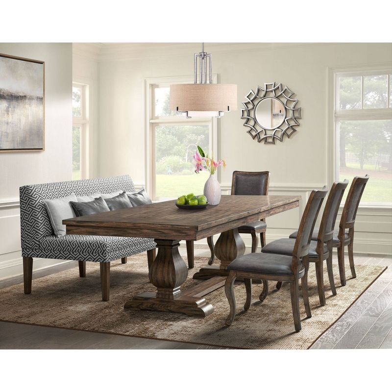Hayward Upholstered Dining Settee Gray - Picket House Furnishings, 3 of 9