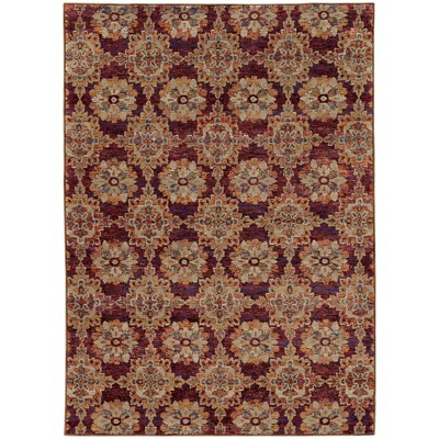 Oriental Weavers Andorra 6883A Red/ Gold Indoor Area Rug - 5'3" x 7'3"