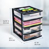 Gracious Living Desktop and Countertop Clear Smooth Gliding Drawers Storage Bin with Organizer Top Lid for Small Items, Holds 8.5 x 11 Inch Paper - 3 of 4