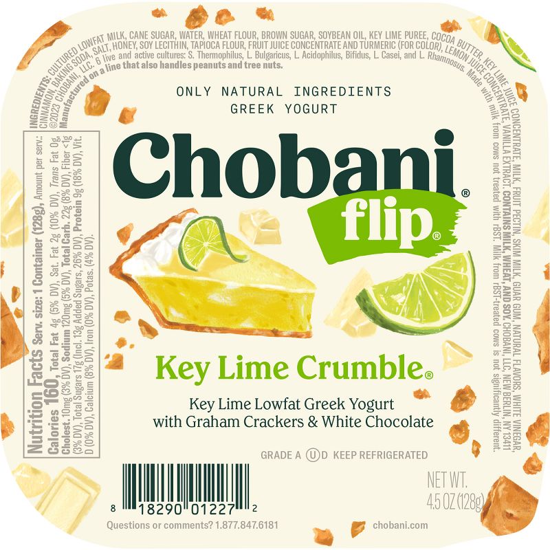 Chobani Flip Key Lime Crumble Low Fat Greek Yogurt - 4.5oz, 3 of 17