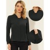 INSPIRE CHIC Women's Long Sleeve Solid Color Lightweight Blouses - 2 of 4