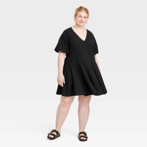 Women's Bell Elbow Sleeve Mini A-Line Dress - Universal Thread™ - 1 of 3
