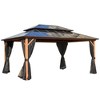 Erommy 12 x 16 FT Hardtop Gazebo, Outdoor Gazebo with Double Polycarbonate Roof, Aluminum Gazebo - 4 of 4