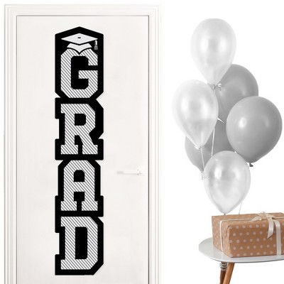 Big Dot of Happiness Graduation Cheers Banner - Vertical Shaped Banner Decorations