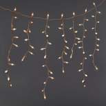 300ct High Density Icicle Lights Clear with White Wire - Wondershop™
