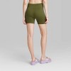 Women's High-rise Seamless Bike Shorts - Wild Fable™ Olive Green S